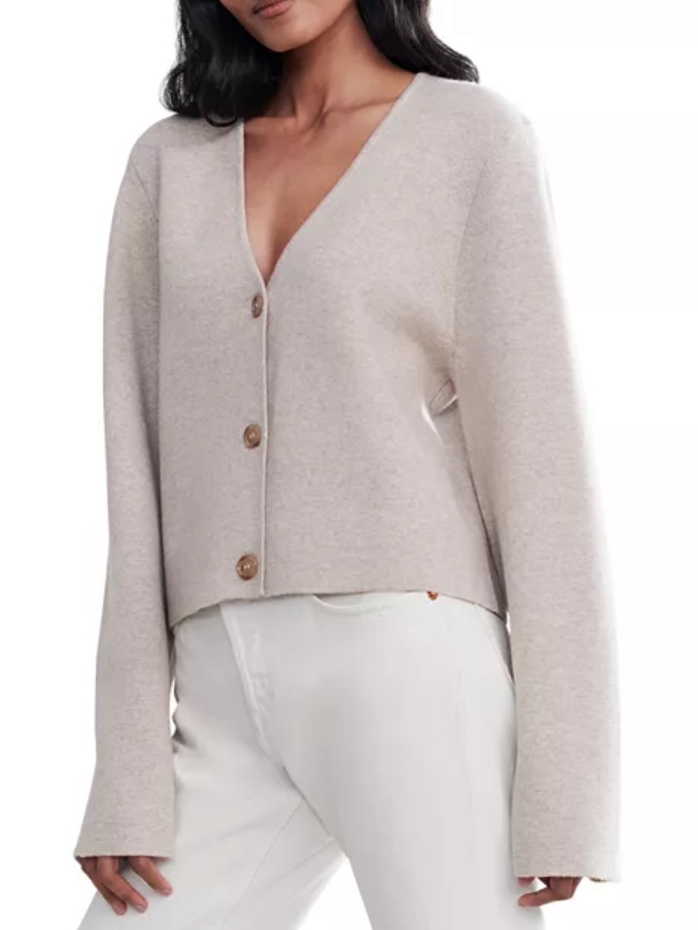NWT! Jenni Kayne - Wool & Cashmere Chelsea Cardigan - Oatmeal - Size Large